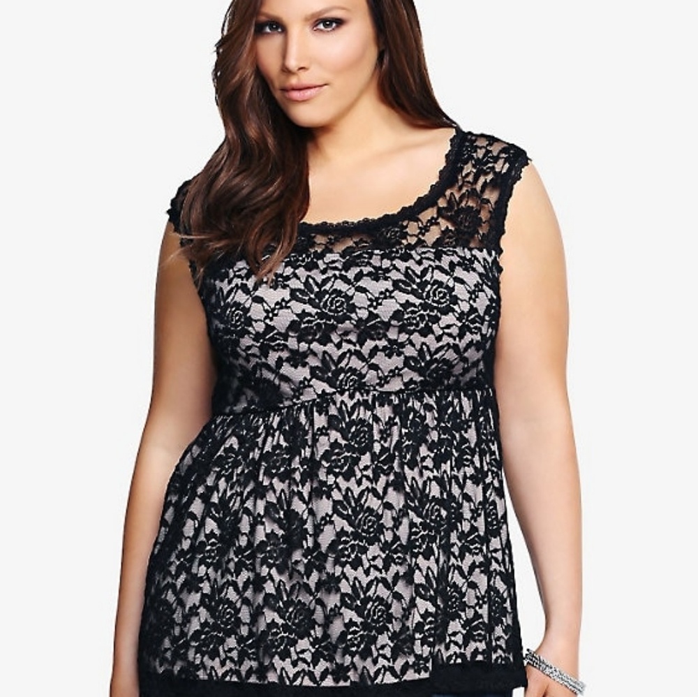 Lacy Empire Tank Top